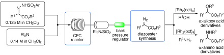 Safe Continuous-Flow Generation of Diazoesters